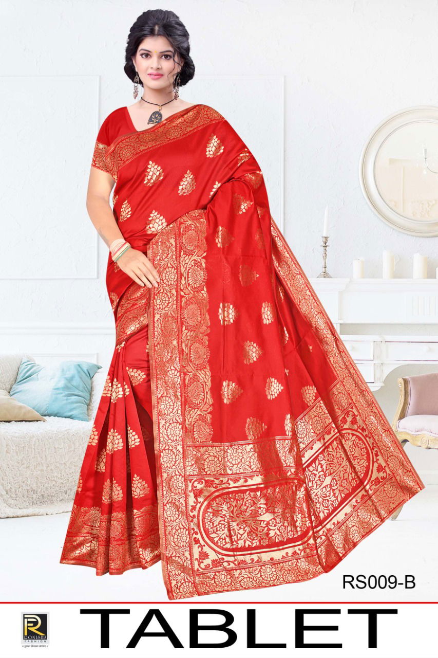 Ronisha Tablet Latest Fancy Casual Wear Designer Rich Look Exclusive Silk Saree Collection